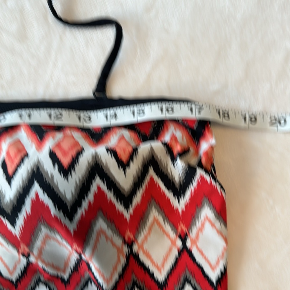 Pineapple 🍍 Bay Geometric Print Halter Tankini Swim Top 20W - Picture 5 of 9